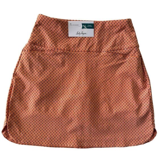 Lady Hagen Women's 17'' Sculpt Tummy Control Golf Skort Navette Orange XS NWT - Picture 2 of 11
